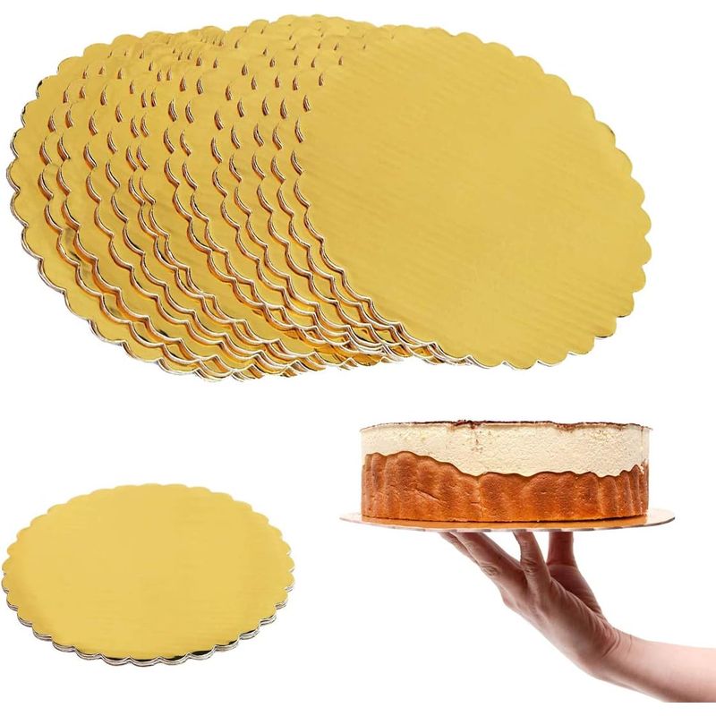 KUANGYE - Set 12 Bandeja Base Redonda Torta Pastel Carton 35 Cm