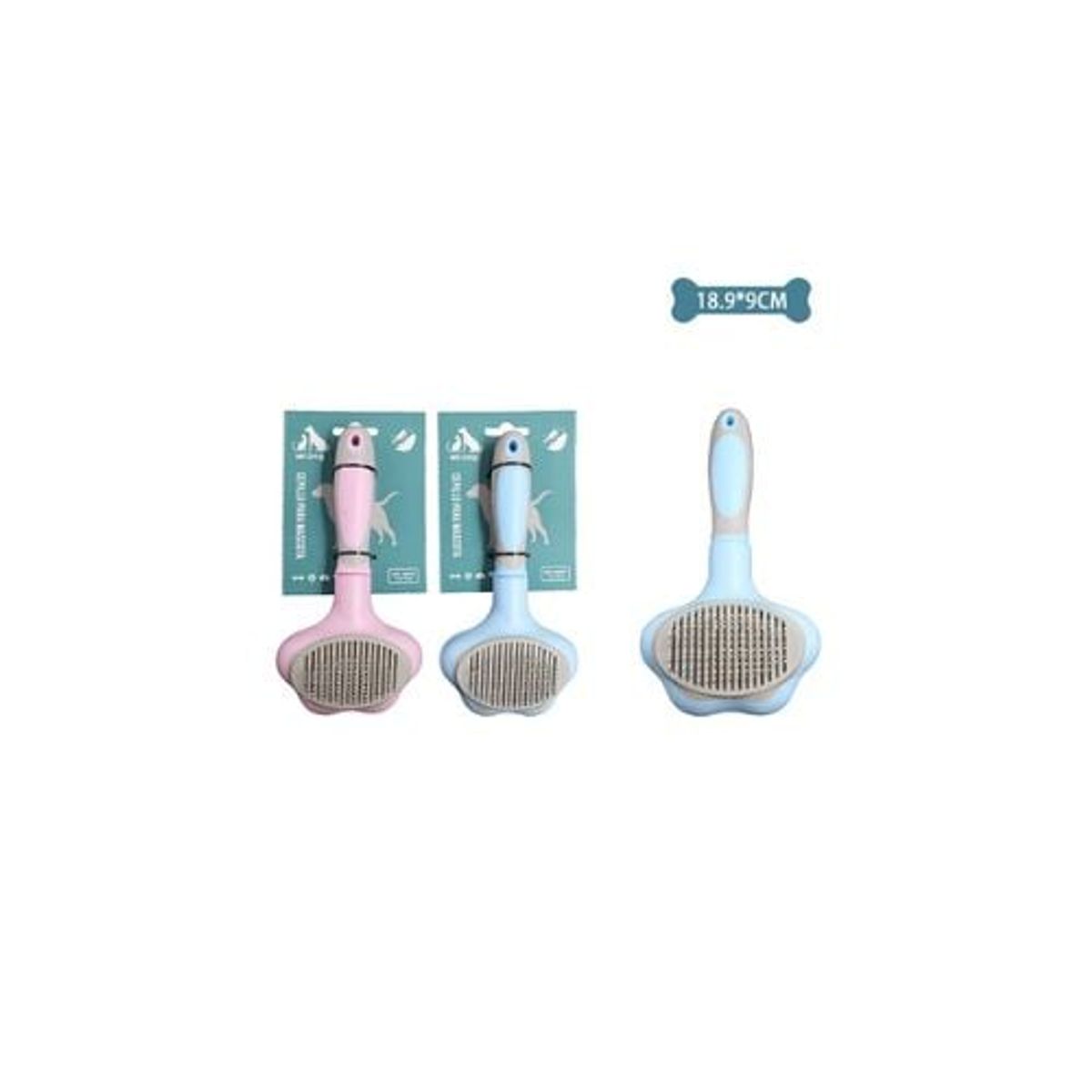 GENERICO - Cepillo Con Agujas Finas Para Mascotas 18x9cm