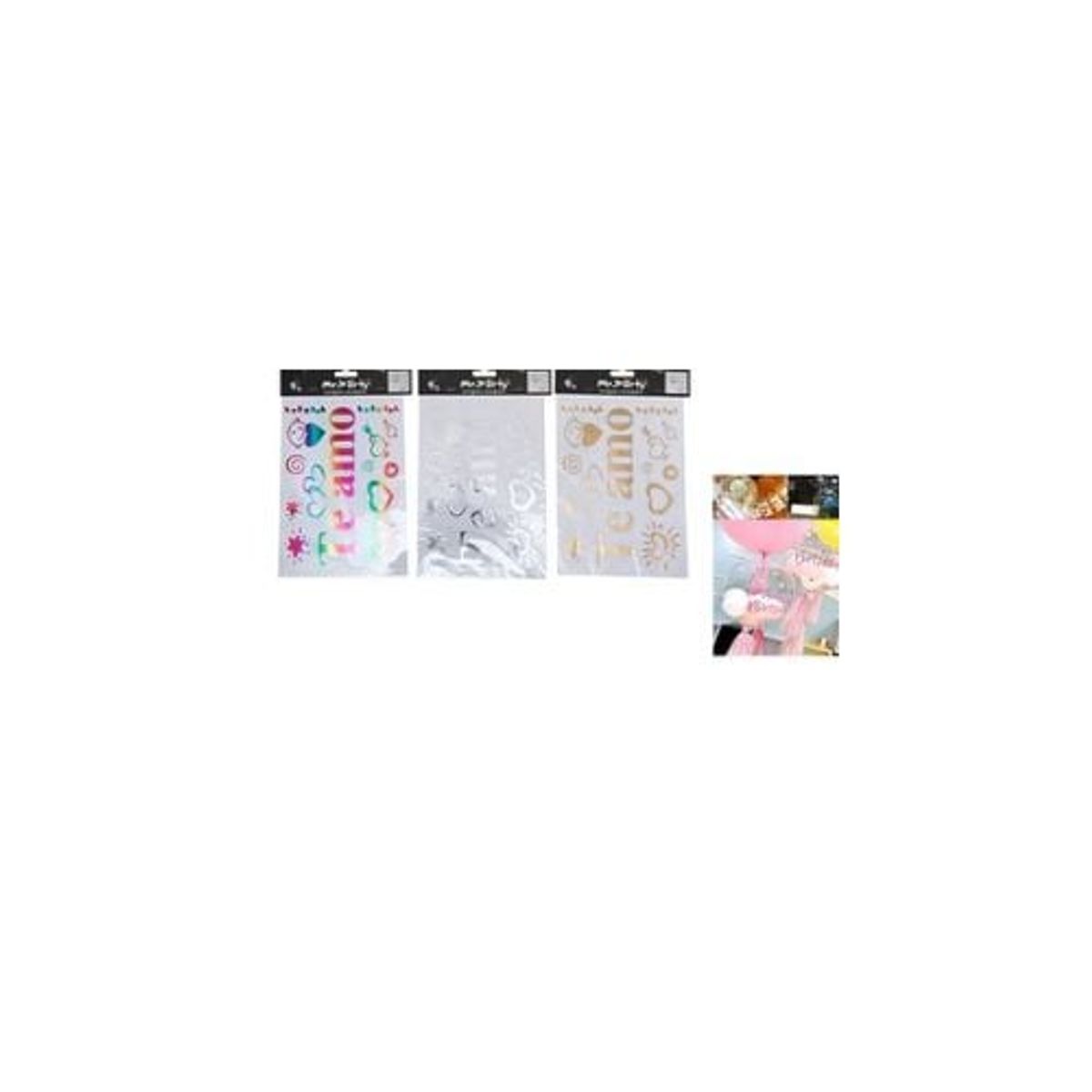 GENERICO - Sticker Para Burbujas Te Amo 2pcs Color Aleatorio