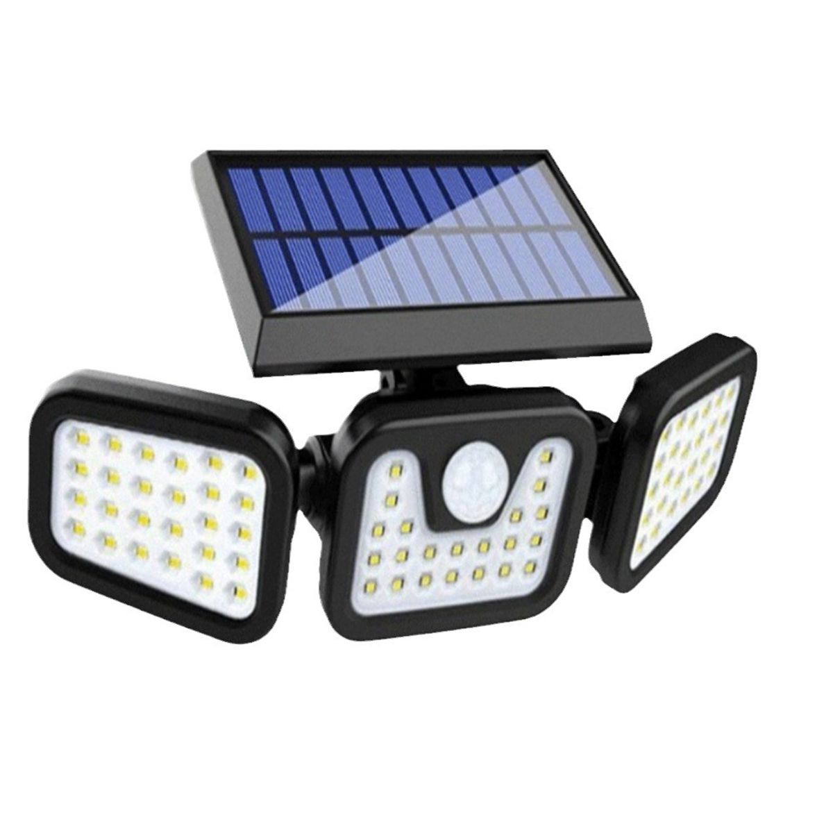 BITART - Foco Led Solar Exterior  Sensor Movimiento 3 Direcc