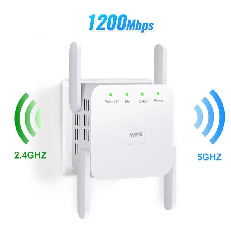 BITART - Repetidor WiFi 5G/2.4G Extensión de señal inalámbrica de 1200 m 1