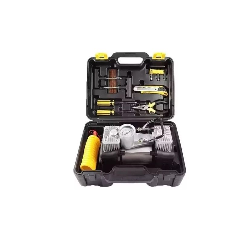GENERICO - Compresor Aire Doble Cilindro 12v Inflador