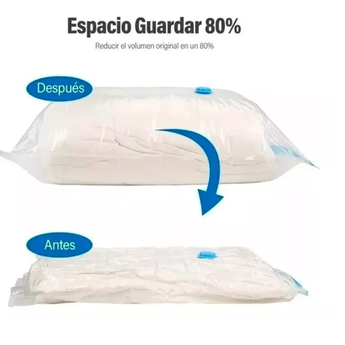 GENERICO - X3Pack 5 Bolsas De Vacío Para Viaje Con Bombin