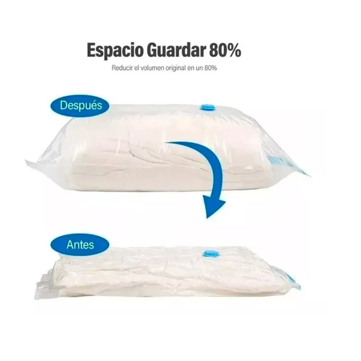 GENERICO - X3Pack 5 Bolsas De Vacío Para Viaje Con Bombin