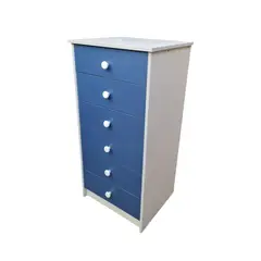 GENERICO - Mueble Cajonera Cómoda Bicolor 6 Cajones