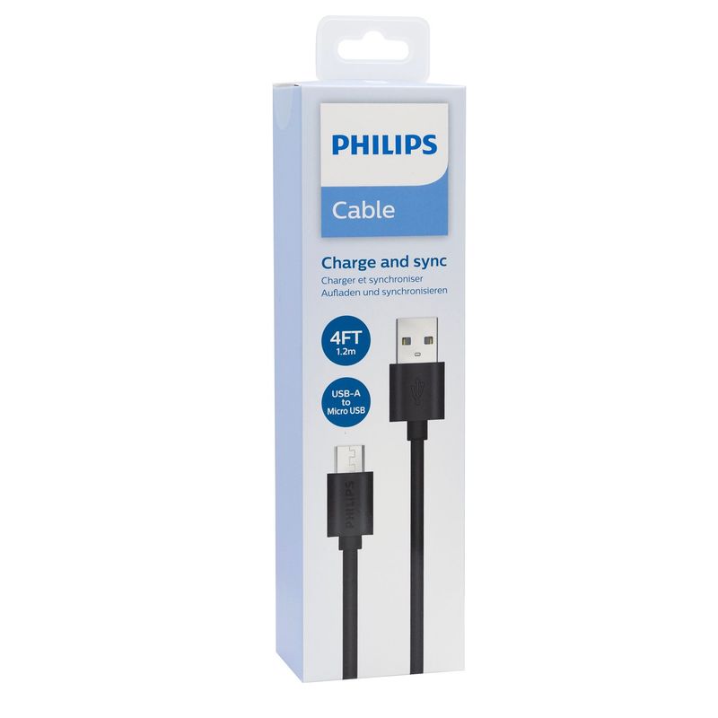 PHILIPS - Cable de Carga Micro USB Philips DLC3104U00
