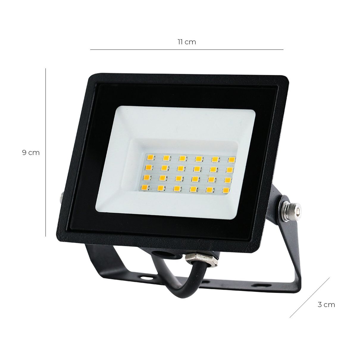 WANT - Proyector De Área LED ECOTHIN 20W Cálido