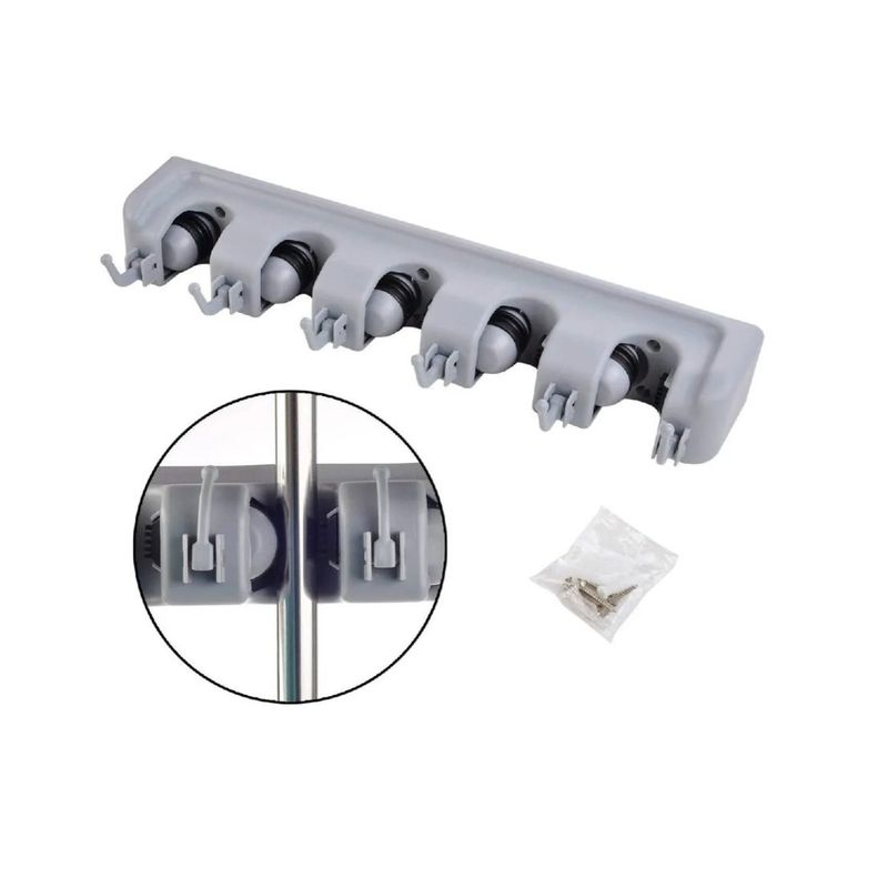 GENERICO - Organizador Para Escobas Soporte De Pared Multiusos