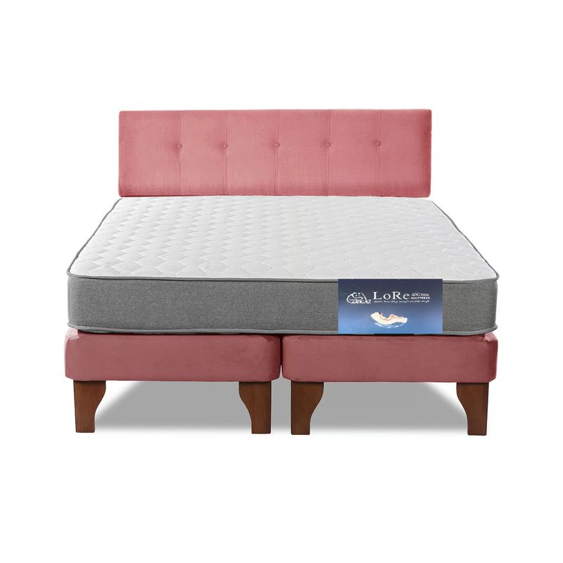 GENERICO - CAMA MODULAR ROSADA CON BOTONES