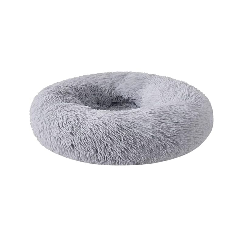 GENERICO - Cama cojin de chiporro redondo para mascotas  60cm GRIS