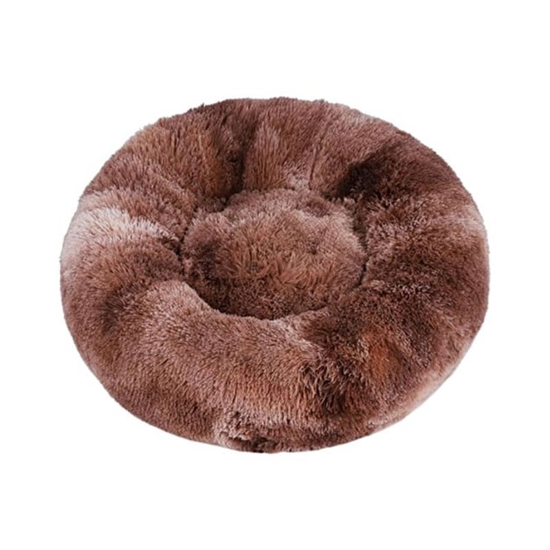 GENERICO - Cama cojin de chiporro redondo para mascotas  60cm CAFÉ
