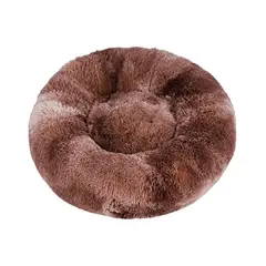 GENERICO - Cama cojin de chiporro redondo para mascotas 60cm CAFÉ