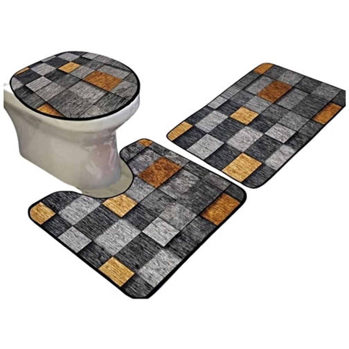 GENERICO - SET DE BAÑO ANTIDESLIZANTE DE 3 PIEZAS A3