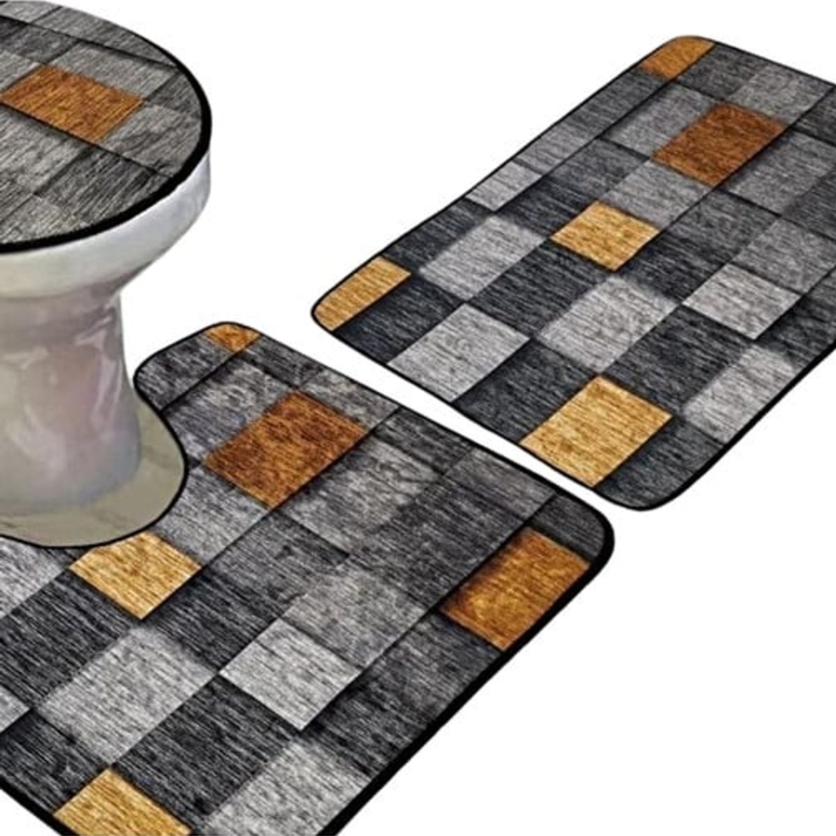 GENERICO - SET DE BAÑO ANTIDESLIZANTE DE 3 PIEZAS A3