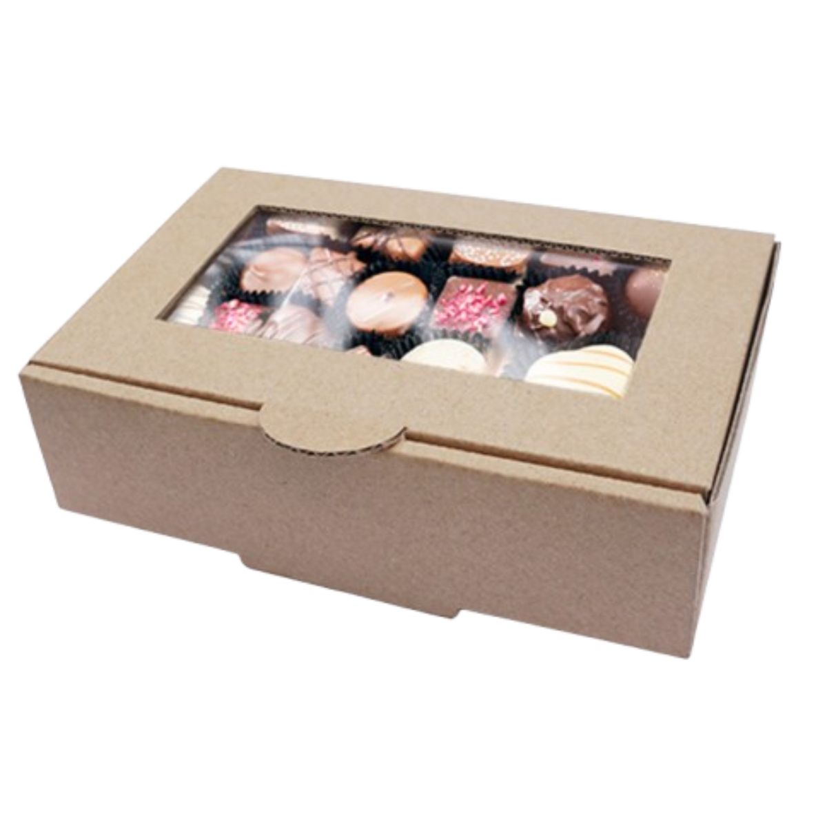 GENERICO - Pack 5 Caja S Carton Mcorr Ventana 19,3x13,5x4,3cm