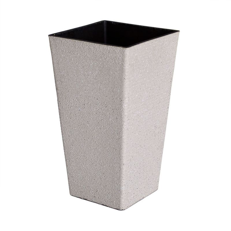 GENERICO - Macetero Plastico Alargado Premium Base Cuadrada Conica - Beige
