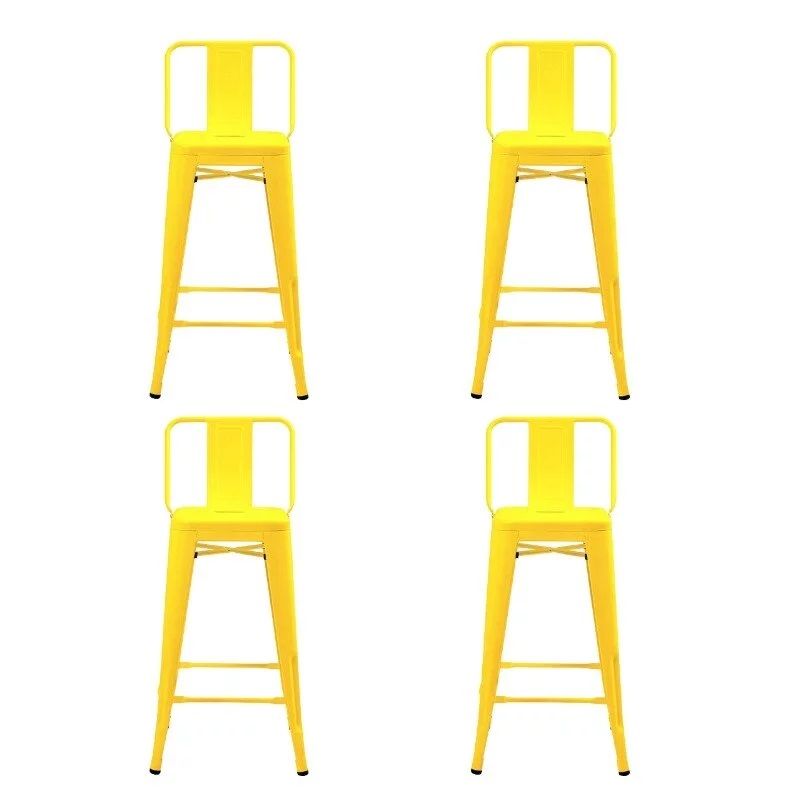 TODODESCUENTO - Pack 4 Pisos Taburetes Tolix 66 Cm- Amarillo