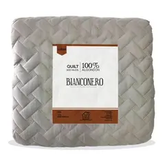 GENERICO - Quilt Gris 2 Plazas 100% Algodon