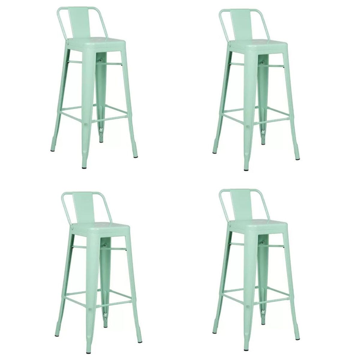 TODODESCUENTO - Pack 4 Pisos Taburetes Tolix 66 Cm- Menta
