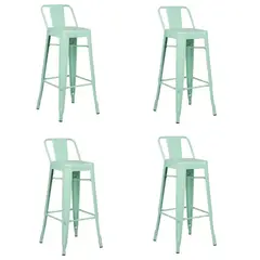 TODODESCUENTO - Pack 4 Pisos Taburetes Tolix 66 Cm- Menta