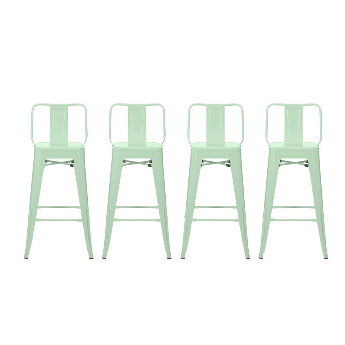 TODODESCUENTO - Pack 4 Pisos Taburetes Tolix 66 Cm- Menta