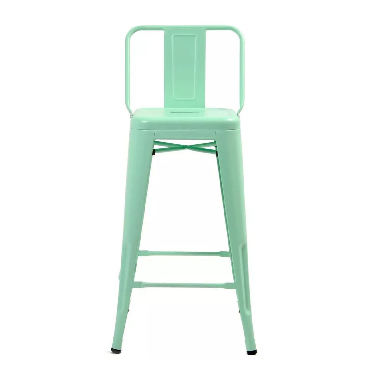 TODODESCUENTO - Pack 4 Pisos Taburetes Tolix, 77 Cm Respaldo Bajo- Menta
