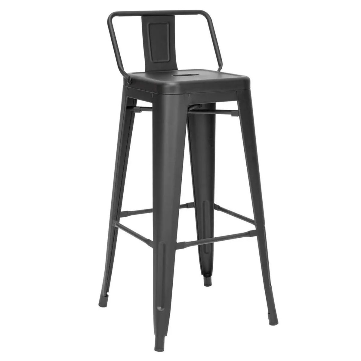 TODODESCUENTO - Pack 4 Pisos Taburetes Tolix, 66 Cm- Negro