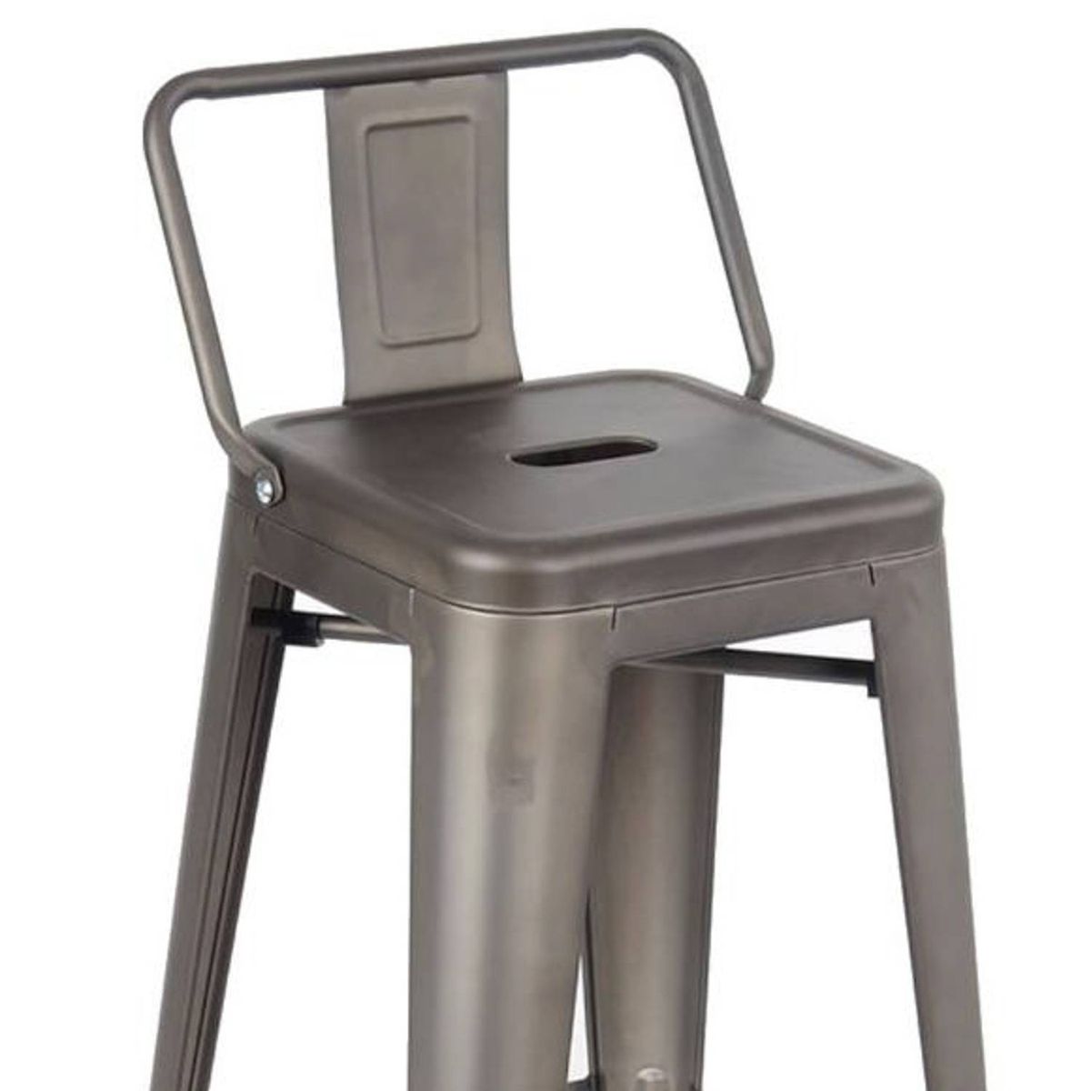 TODODESCUENTO - Pack 4 Pisos Taburetes Tolix 66 Cm- Plata