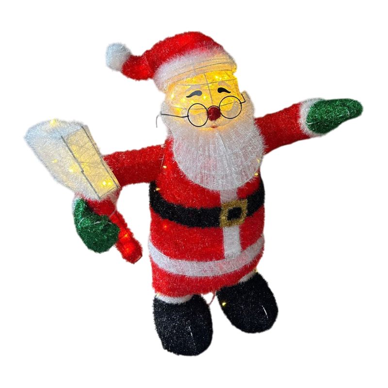 GENERICO - Viejo Pascuero Santa Papa Noel Navidad 95 CM a Pilas Luz Led