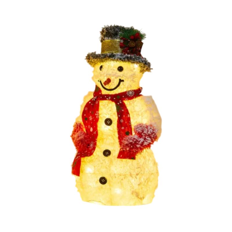 GENERICO - Muñeco De Nieve Navideño De Navidad 50 CM Luz Led Calida.