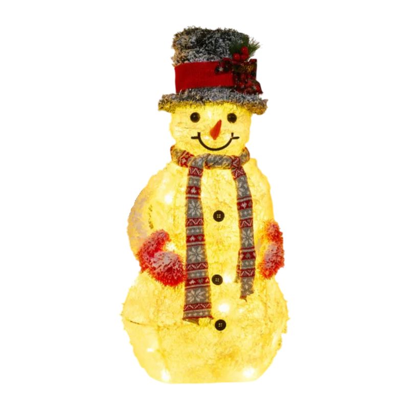 GENERICO - Muñeco De Nieve Navideño De Navidad 70 CM Luz Led Calida.