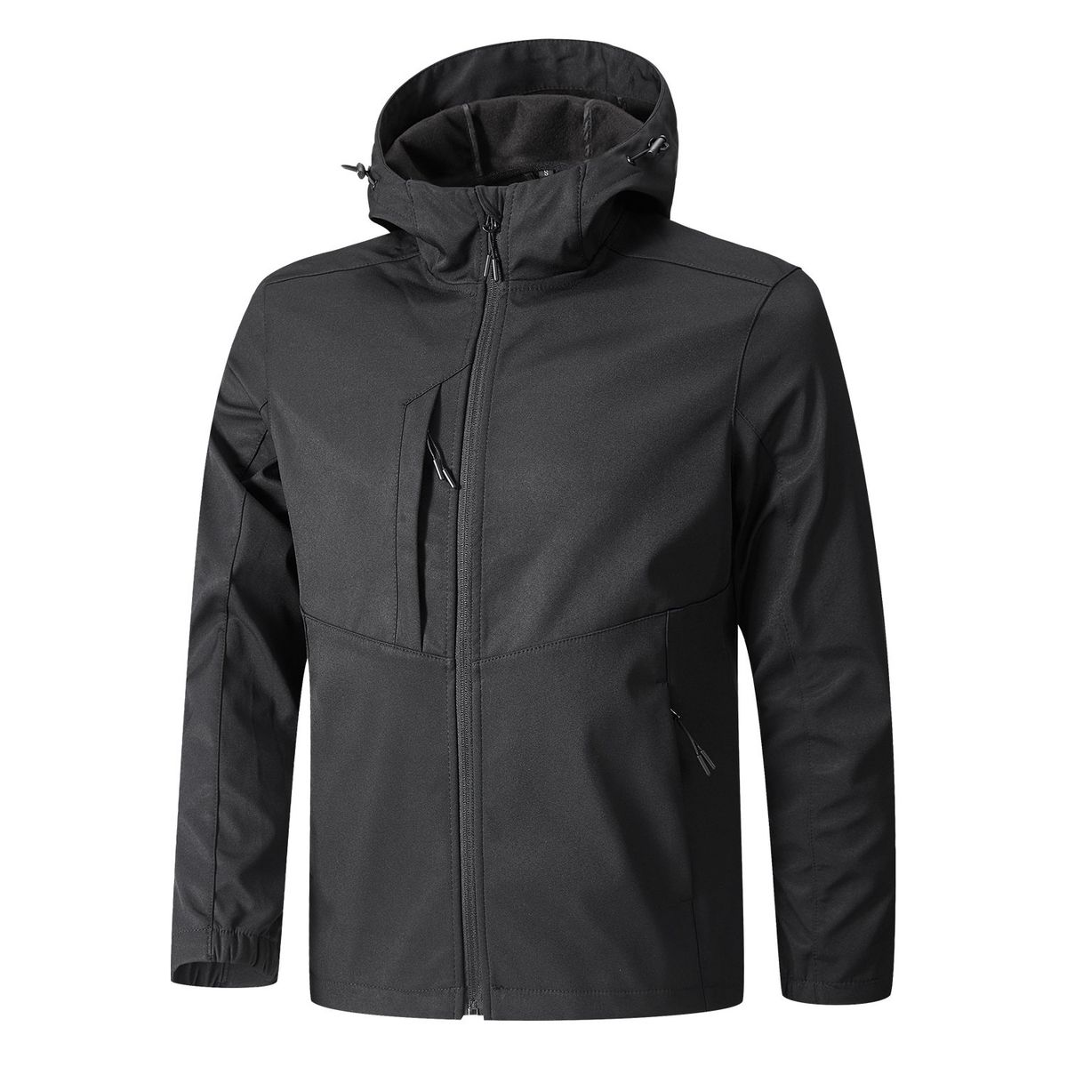 ANDESLAND OUTDOOR APPAREL - Chaqueta Softshell con Gorro Chilote Negro Hombre