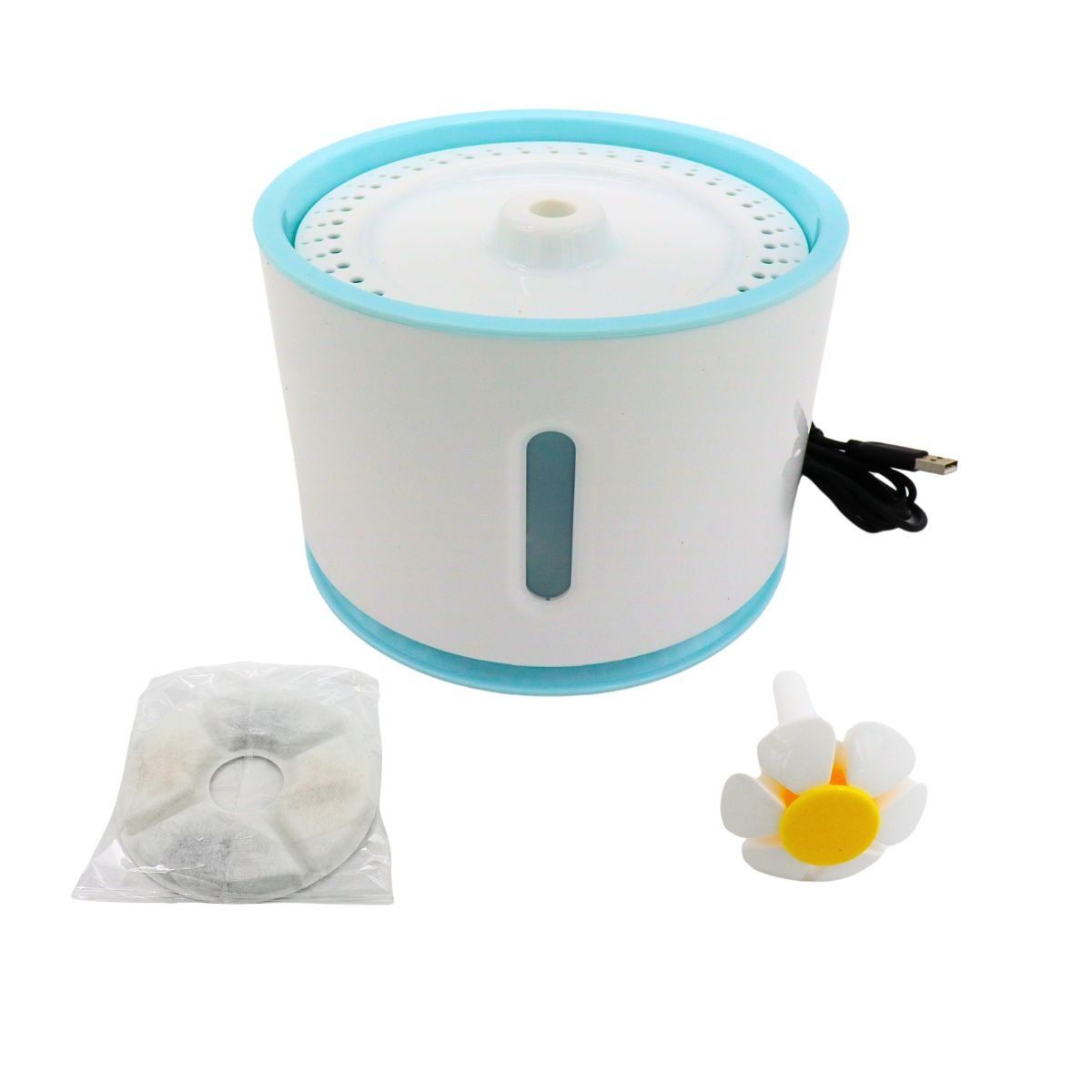 GENERICO - Fuente Bebedera De Agua Flor 2.4 L Bebedero Para Gatos