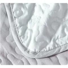 GENERICO - CUBRECAMA QUILT DE VERANO DE COLOR LISO VERDE MANZANA KING