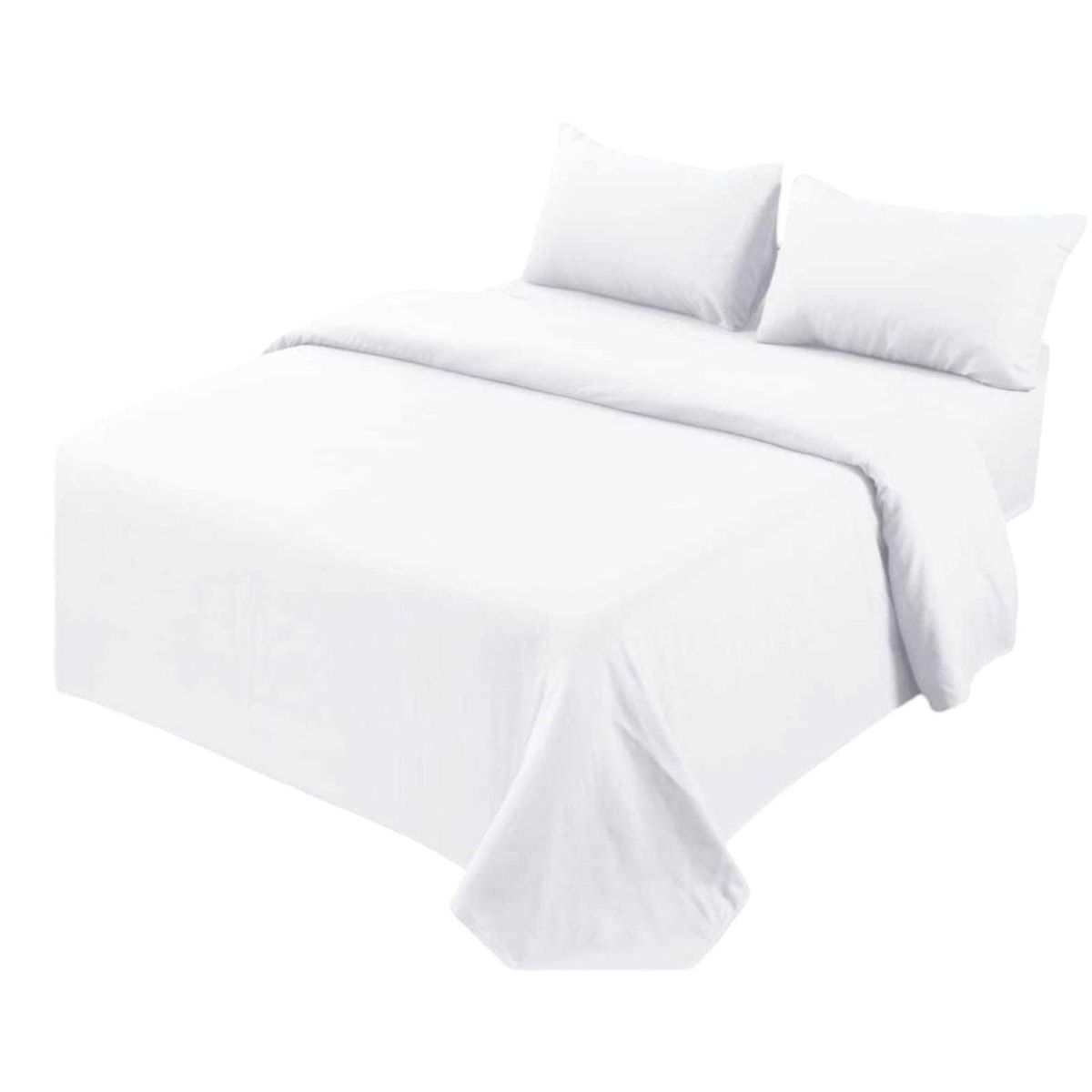 GENERICO - JUEGO DE SABANAS BLANCA PLAZA Y MEDIA