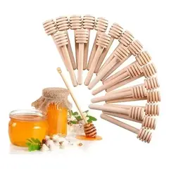 MUNDO MAGIA - Set 30 Cucharas Madera Para Miel Agitador Bambú Abeja