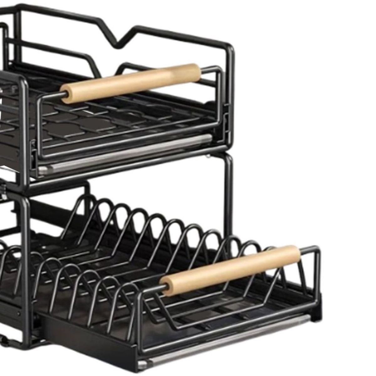 GENERICO - Pack 2 Organizador de Cocina Rack Deslizables para Almacenamiento de Platos