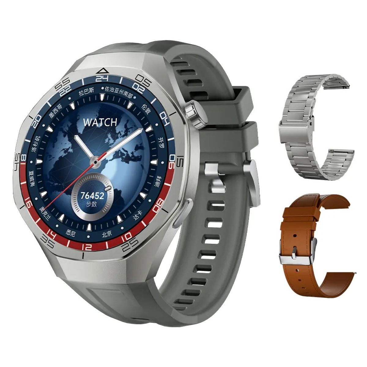 STARTECHOFFICE - Smartwatch Reloj Inteligente SK40 Deportivo Compatible 3 Correas IP67 Salud 315mAh