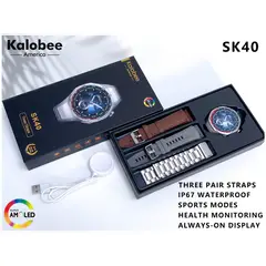 STARTECHOFFICE - Smartwatch SK40 Deportivo Compatible 3 Correas IP67 Full HD GPS 315mAh
