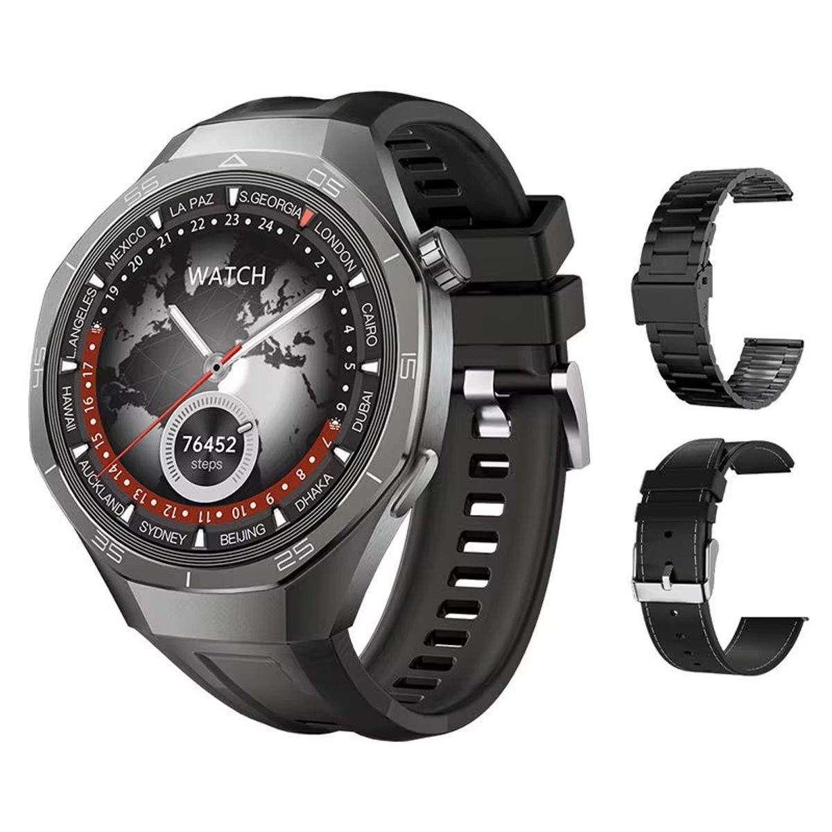 STARTECHOFFICE - Smartwatch Reloj Inteligente SK40 Deportivo Compatible 3 Correas Intercambiables Salud Compatible