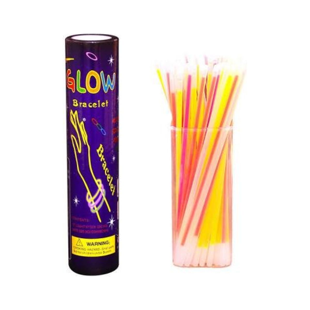 GENERICO - 100 Pulseras Luminosas Neon Glow Cotillon Año Nuevo Fiesta