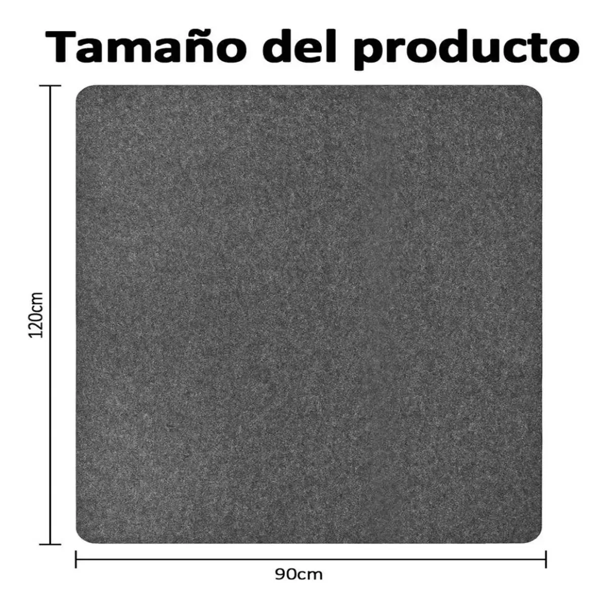 MUNDO MAGIA - Alfombrilla Antideslizante Para Silla De Oficina 120x90cm