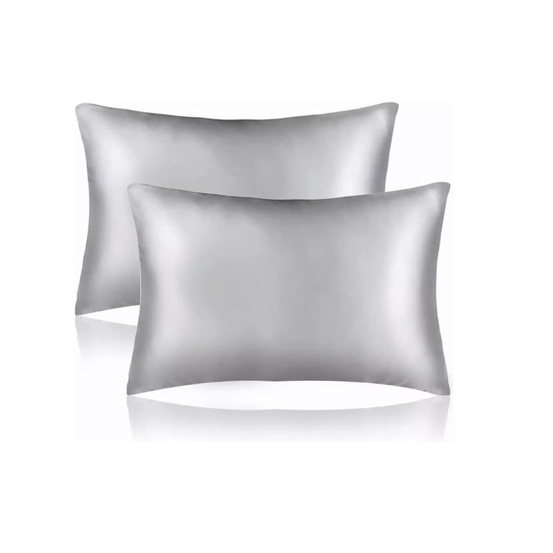 GENERICO - Funda Almohada Satin Saten Tipo Seda Set X2 Unids 51×102 Cm Gris