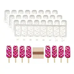 GENERICO - Pack X4 Molde Helados Molde Helado Silicona Molde Paleta 445