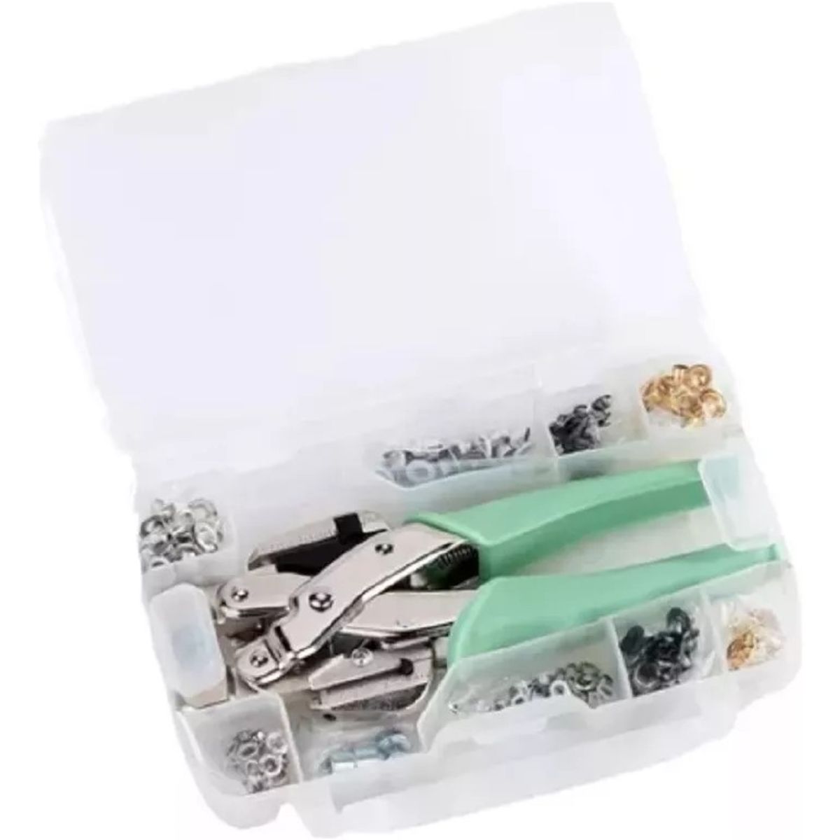 MUNDO MAGIA - Kit Remachadora Perforadora Ojetillos Más 160 Ojetillos