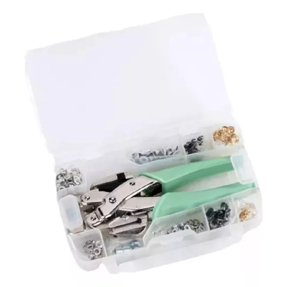 MUNDO MAGIA - Kit Remachadora Perforadora Ojetillos Más 160 Ojetillos