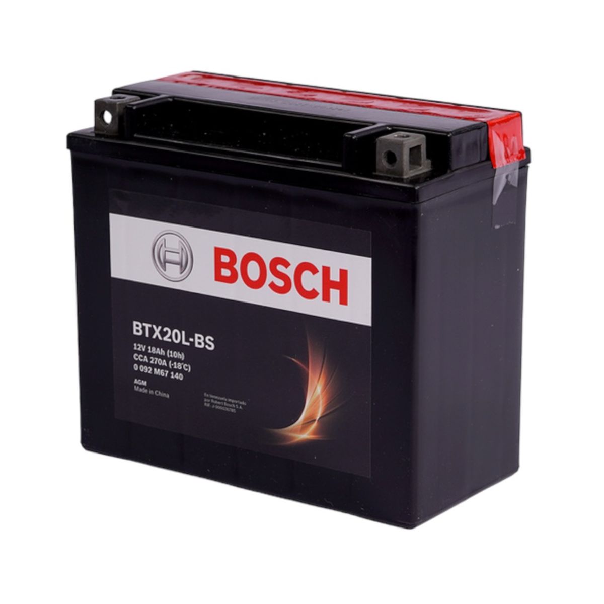 BOSCH - Batería de Moto Agm 18 Ah Positivo Derecho 270 CCA