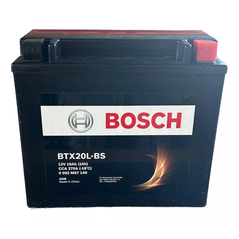 BOSCH - Bateria Agm Btx20l-bs 18ah 12v