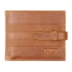 MIURA - Billetera Eder Cuero Natural Con Protección RFID