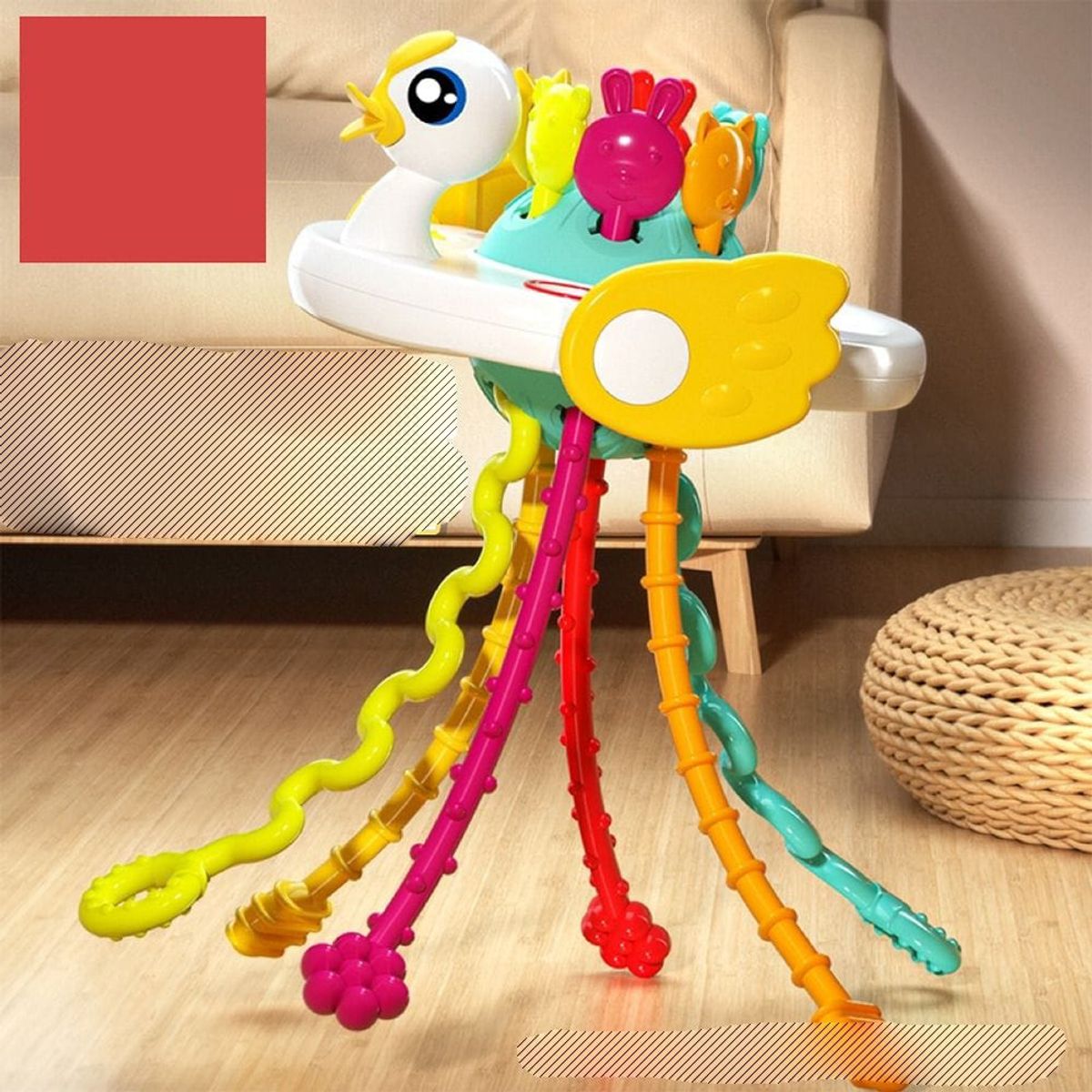 OEM - SONAJERO SENSORIAL DE SILICONA MONTESSORI CISNE